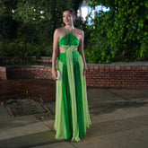 Chinon Green Veil Long Dress